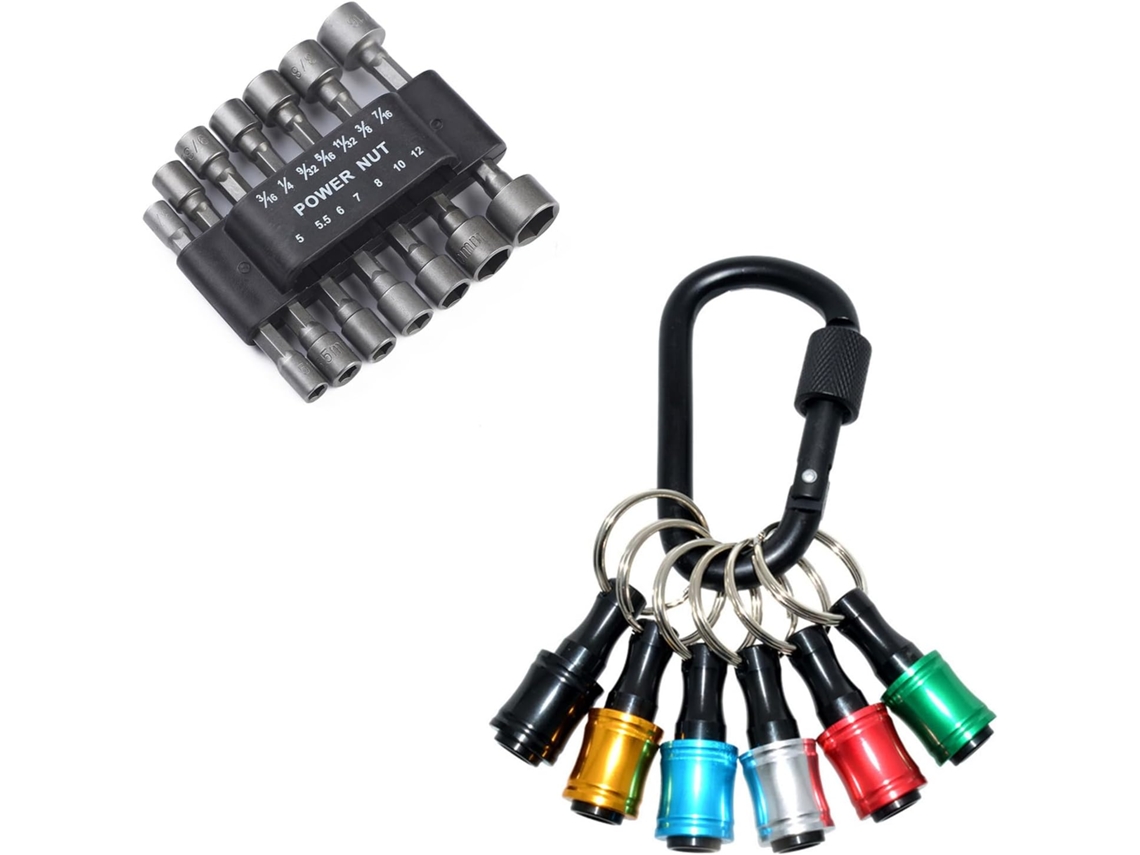 Extensão Para Bits E Brocas, Em Alumínio, Encaixe Hexagonal De 1/4", Portátil