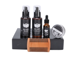 2026 kit de Cuidado de Barba Nutritivo com Shampoo, Acondicionador, Óleo, Creme e Pente