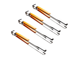 Pinzas de Cocina de Acero Inoxidable, Pinzas para Servir Y Cocinar Con Agarre Antideslizante Y Cómodo Amarillo