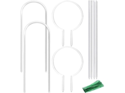 Suporte para Plantas, Estacas Transparentes em Forma de U, para Plantas Trepadeiras, Hera, Orquídeas, Tomates, CHABERLU