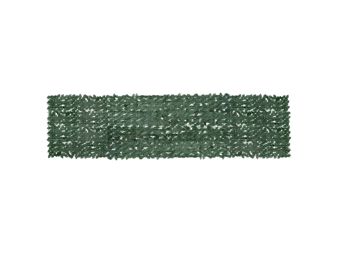 Vidaxl Tela De Varanda Com Folhas Verde-escuras 400x100 Cm