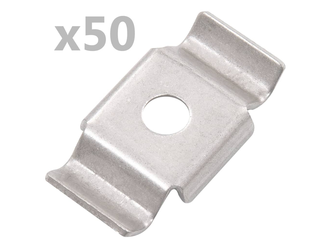 Fence Clip, Fence Clips Vidaxl Prateado Aço Inoxidável (50x27 Mm)
