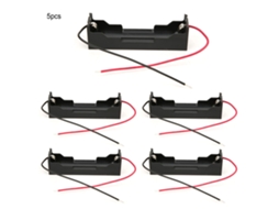 Conjunto de 5 caixas de suporte para baterias 18650 em ABS com cabos (sem marca)