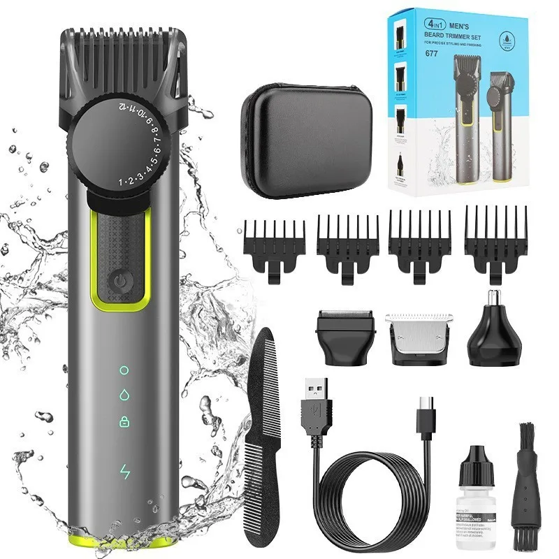 Aparador Facial À Prova D'água, Máquina De Cortar Cabelo À Prova D'água, Aparador De Pelos Do Nariz, Aparador De Precisão Sem Fio