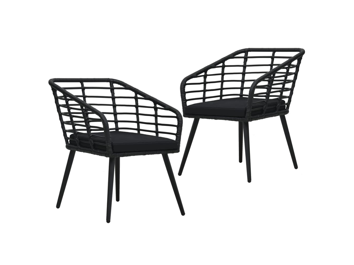 Garden Chair, Garden Chairs Vidaxl Preto Rattan / Vime (n/a)