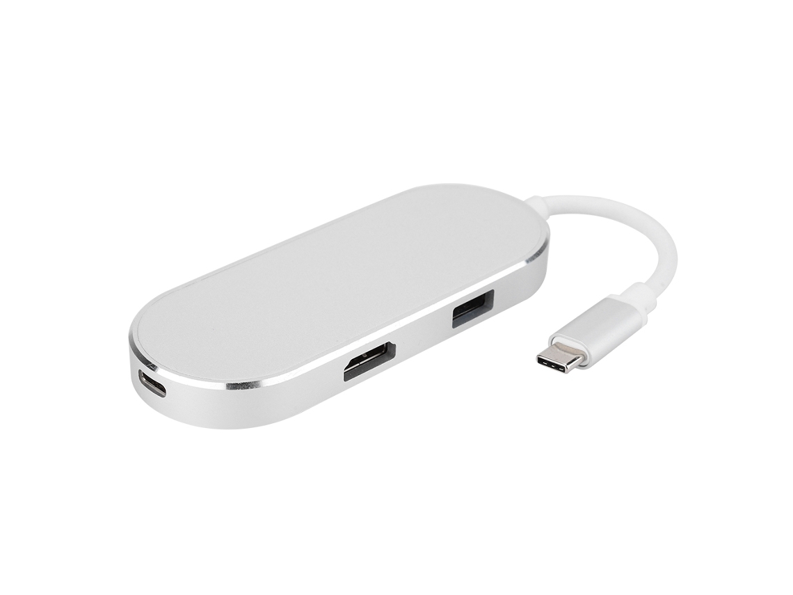 Hub Usb C 6 Em 1 Hdmi+2usb3.0+carregamento Pd+adaptador Conversor Sd/tf