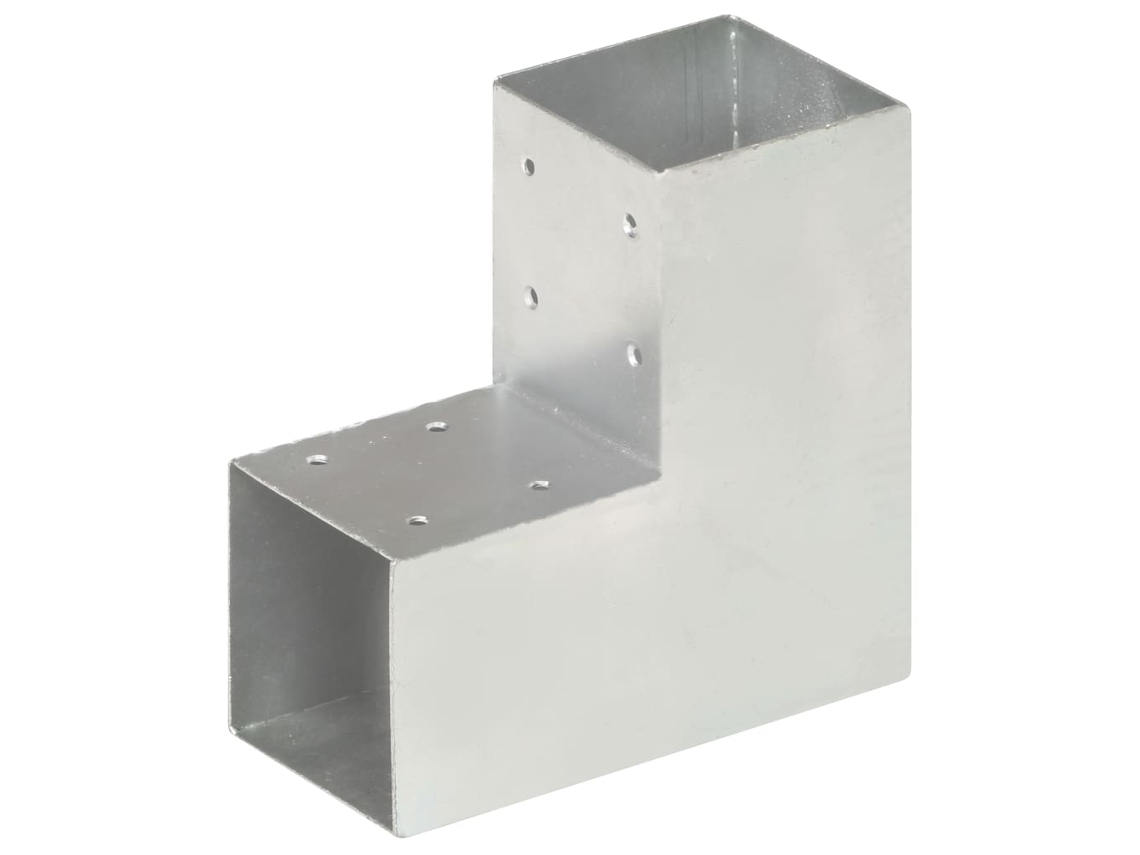 Vidaxl Base Para Poste Em Forma De L 91x91 Mm Metal Galvanizado