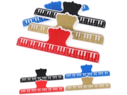 Conjunto de 8 alfinetes de partitura Homoyoyo, em plástico multicolorido vermelho, marrom, azul e dourado, ideais para