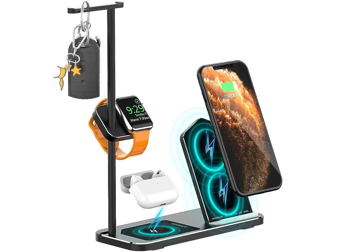 Carregador Sem Fio Qi Fast Para Apple, Samsung Yizhood Preto