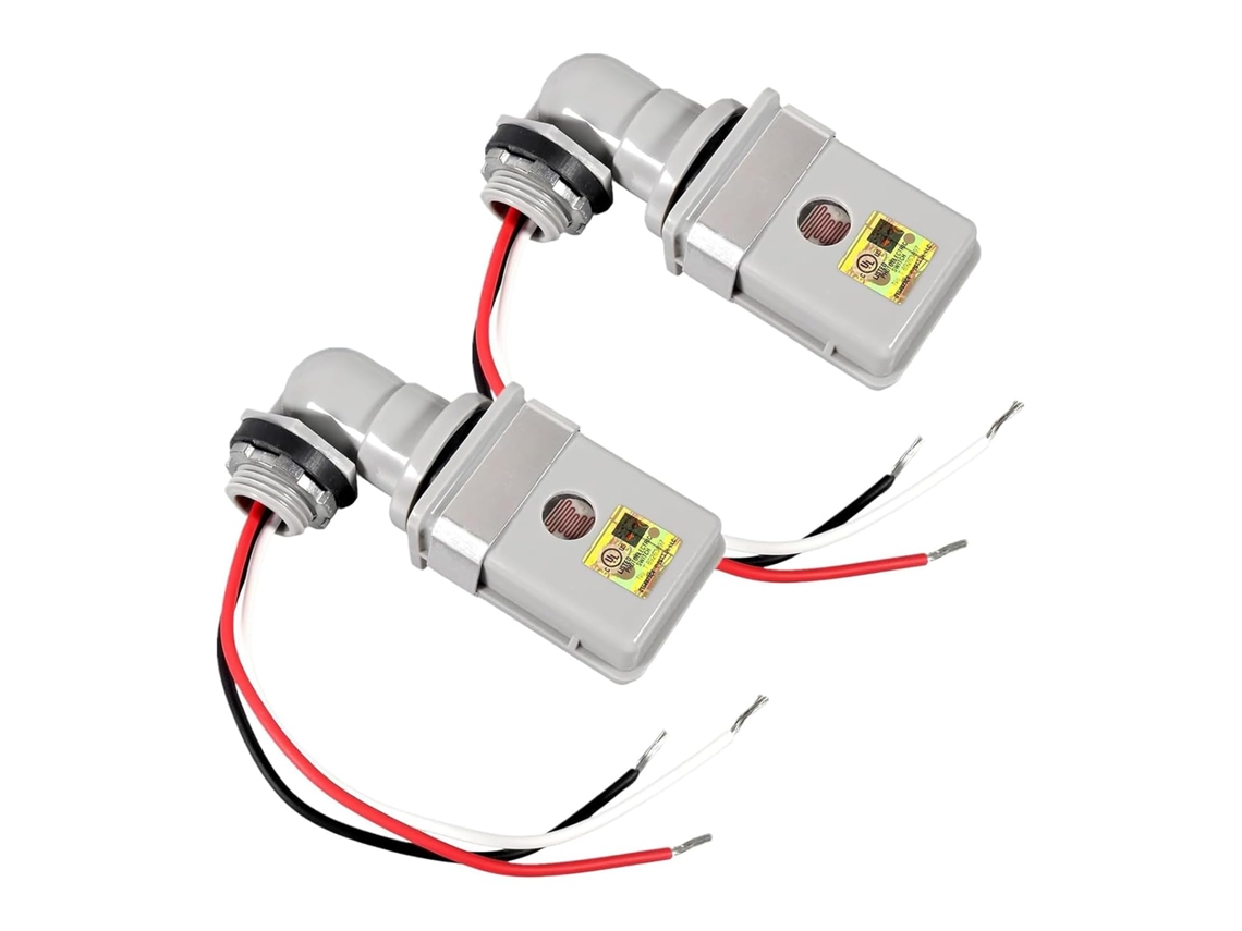 2 Sensores Fotoelétricos Para Iluminação Externa, Fáceis De Instalar, Interruptores Fotoelétricos Crepusculares