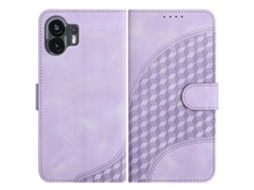 Capa De Couro Para Celular Com Relevo De Cabeça De Elefante E Cordão Para Nothing Phone 2