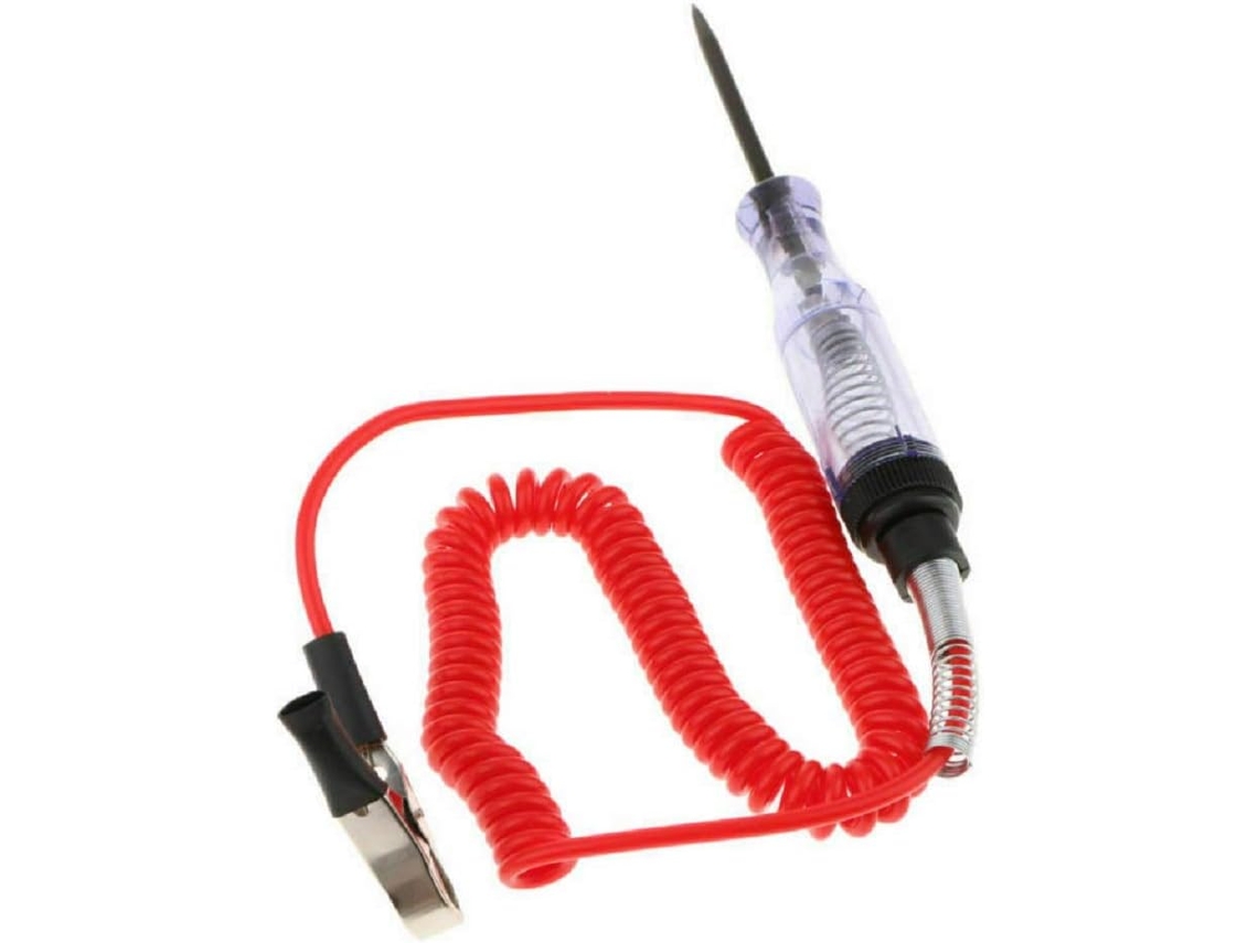 Testador De Circuito Elétrico Automotivo - Caneta De Teste Com Luz Led Sunwan E Garra Jacaré 6v/12v/24v Para Carros