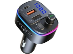 Adaptador Carro Bluetooth Yizhood T65 Pd3.0 Type C 18w Qc3.0 Preto