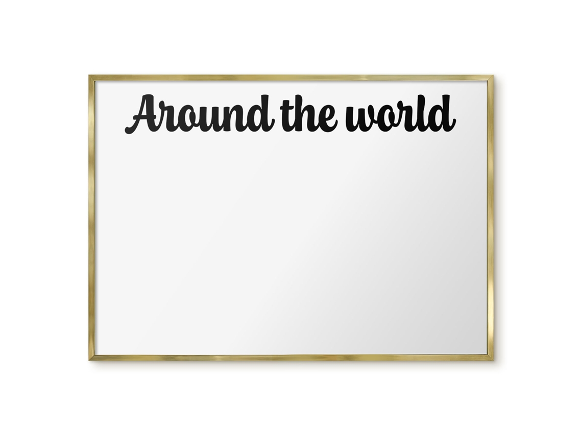 Magnetic Glass Board Around The World For The Hall Espelharte (100x70 Cm)