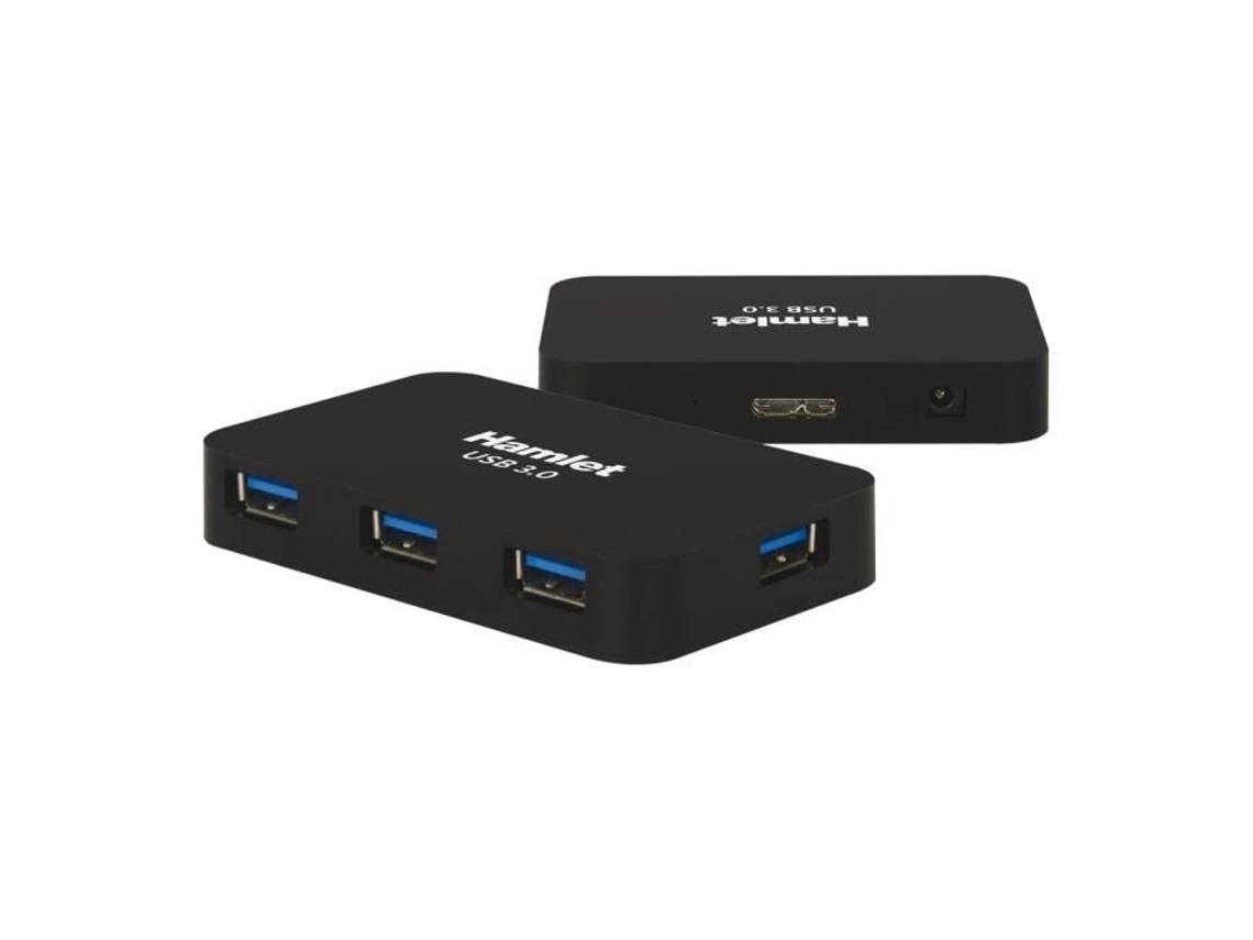 Hamlet Xhub430Bkpw Hub 4 X Superspeed Usb 3.0 Computador desktop HAMLET