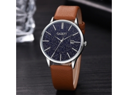 Relógio de Quartzo Masculino Céu Estrelado com Pulseira de Couro Pu Fashion (10)