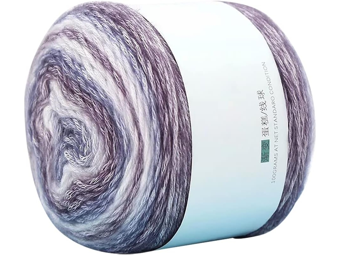Lurelia Fio Algodão Macio Colorido 100g 240 Metros Multicolorido Para Tricô Crochê Mantas Artesanais