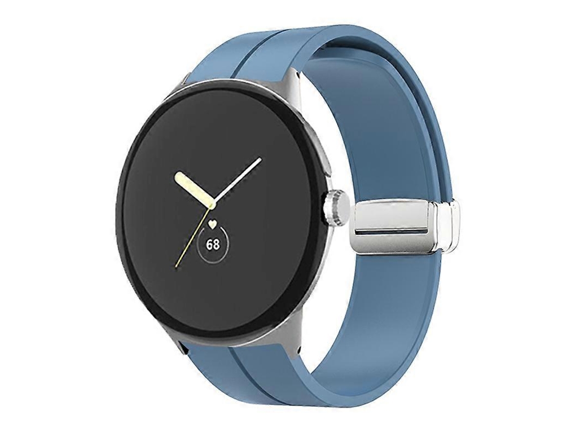 Pulseira De Silicone Dobrável De Cor Sólida Para Google Pixel Watch