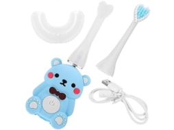 1 Conjunto de Escova Dentes Elétrica em Formato U com Infantil Cerdas Reposição. GOKOCO
