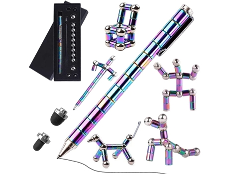 Caneta Magnética de Metal Descompressiva Eliminar com Íman Multifunções Presente P POOTER