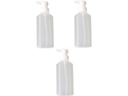 Conjunto De 3 Frascos Reutilizáveis Com Bomba Para Espuma De Limpeza E Loção, Ideais Para Viagens E Banheiro.