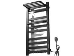 Aquecedor de toalhas elétrico, display digital, aquecimento com eficiência energética, preto, 96 x 49 cm, 220 V, OEM