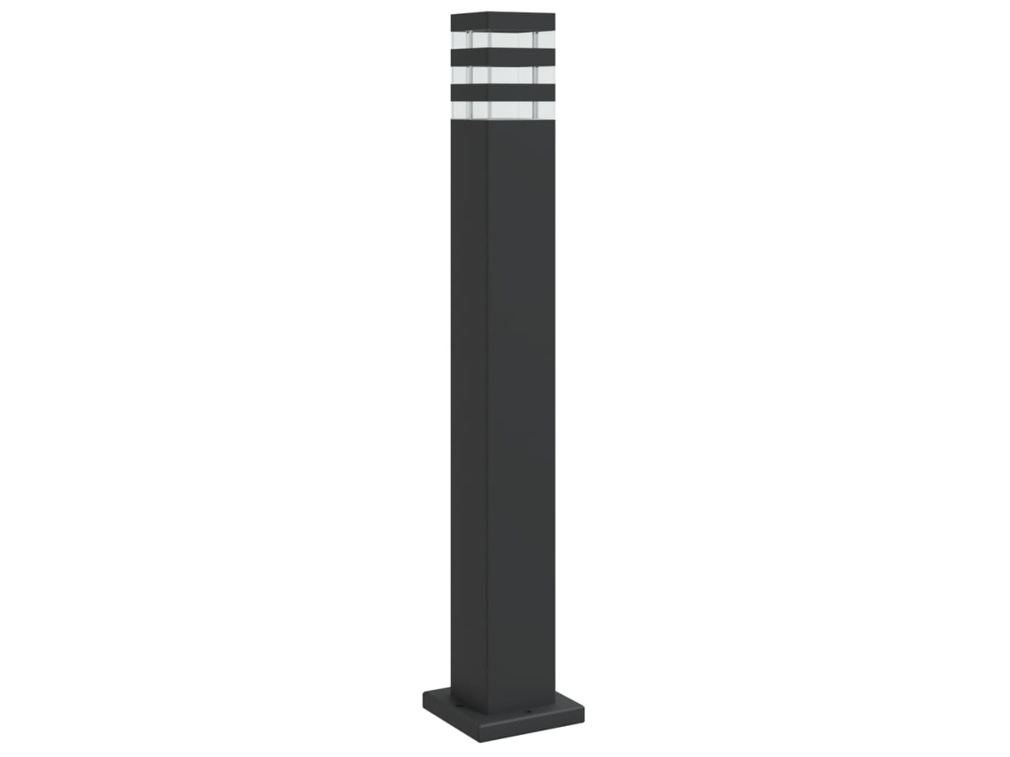 Candeeiro de pé para exterior VIDAXL Preto Alumínio (80 cm)