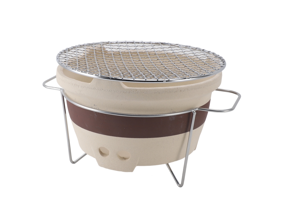 Estufa De Argila Com Carvão Para Churrasco E Chá Em Casa E Camping