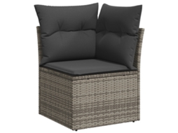 Conjunto 9 Sofá De Jardim Vidaxl Cinzento Vime Pe (100 X 100 X 71 Cm)