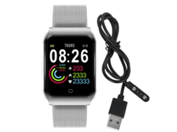 Pulsera Inteligente Saludable G10 Deportiva Con Conteo De Pasos, Monitor De Ritmo Cardíaco Y Multifunciones Plata