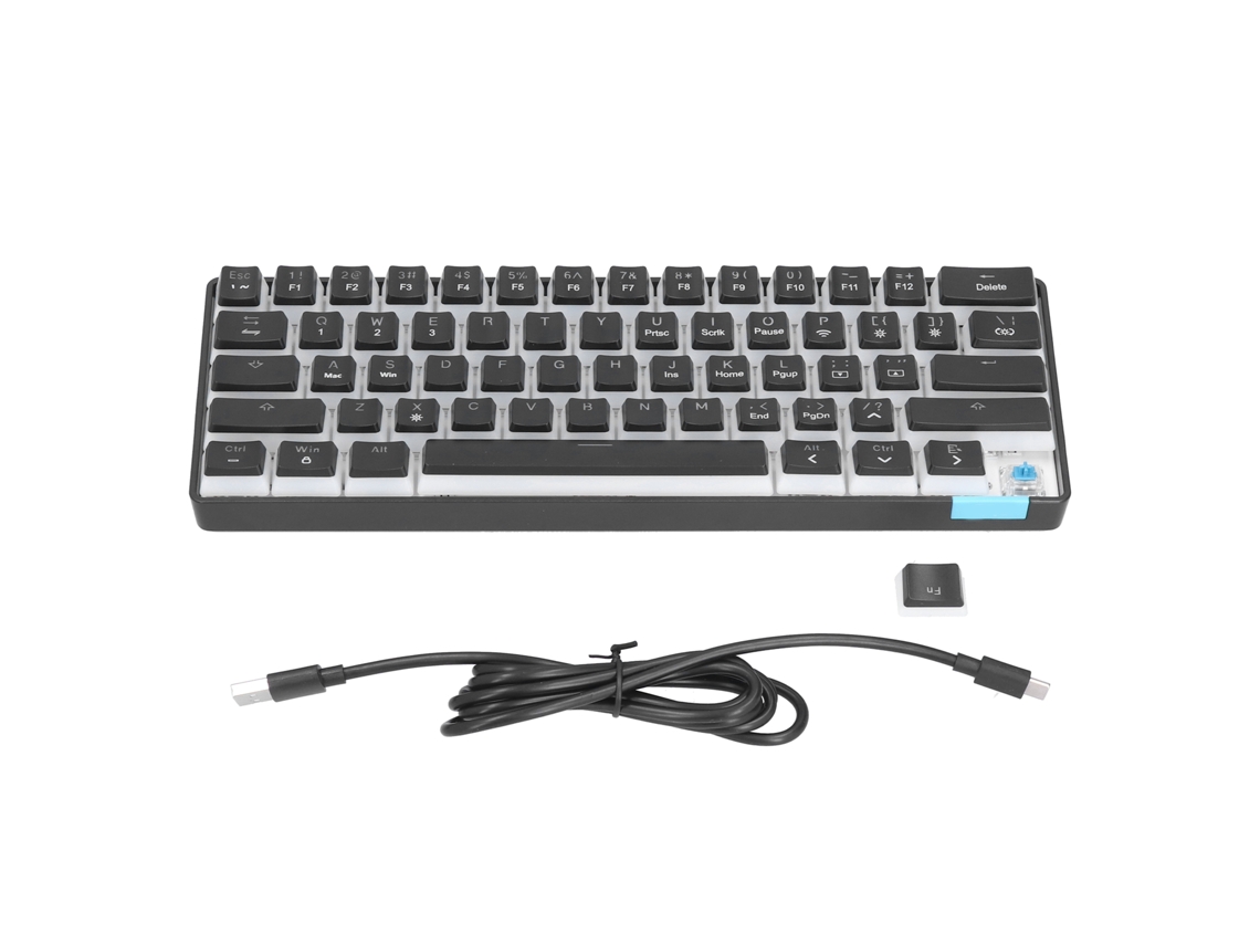 Teclado Mecânico Para Jogos Com 61 Teclas E Keycap Pudding