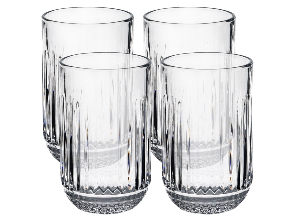 Conjunto De 4 Copos De Vidro Transparente San Ignacio De 430ml