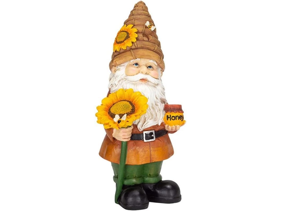 Estátua De Elfo Sem Rosto De Resina Com Girassol Para Decoração De Jardim E Casa