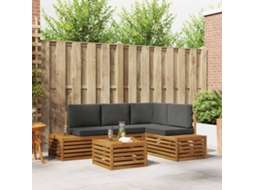 Vidaxl Conjunto De Sofás Para Exterior Natural E Antracite
