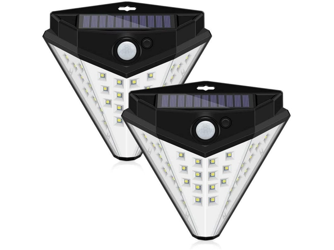 Luminária solar Nova Line com sensor de movimento, 32 LEDs, impermeável, jardim, pátio | S/MARCA