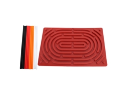 Ats tablero de Actividad Sensorial para Niños Juguete Educativo de Alivio de Estrés Silicona Doble Cara para Adhd Autismo Rojo Oscuro