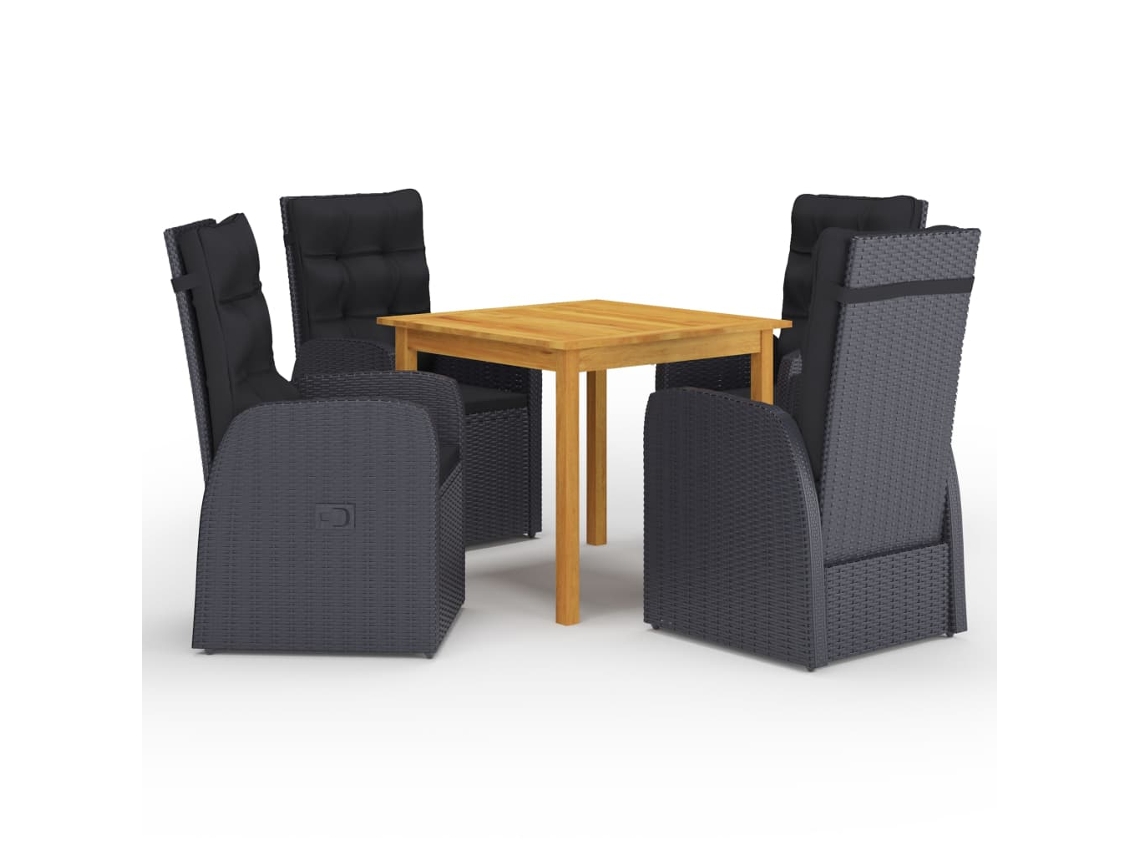 Dining Set, Dining Sets Vidaxl Preto Madeira De Acácia (n/a)