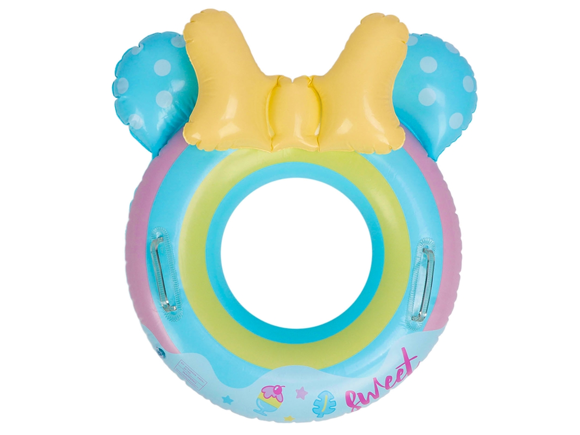 Boia De Natação Infantil Fofa De Desenho Animado Para Festa Na Praia Infantil, Boia Inflável Macia Para Piscina Com Alça Dupla Azu Slowmoose