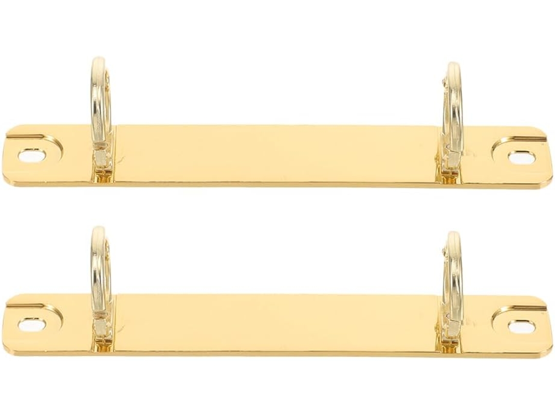 Clips de metal dourado para arquivos, 2 unidades, acessórios de mesa ideais para decoração escolar e correntes.