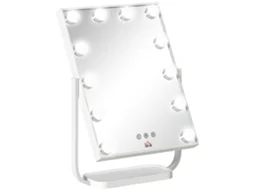 Espelho de maquiagem com 12 LEDs, 3 cores, toque e memória, 32,8x11x47,4cm, branco | VOLTEDGE