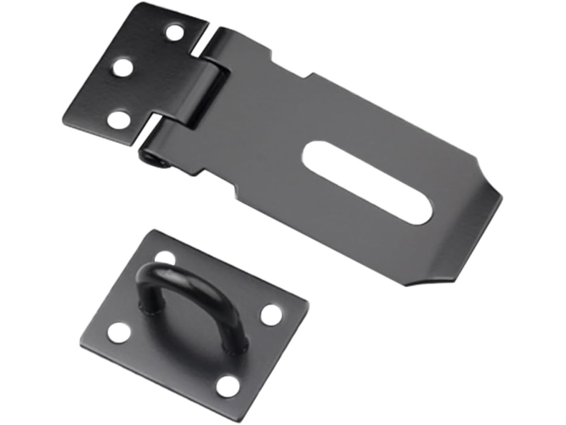2 Peças De Fecho Porta Resistente Em Aço Inoxidável Preto