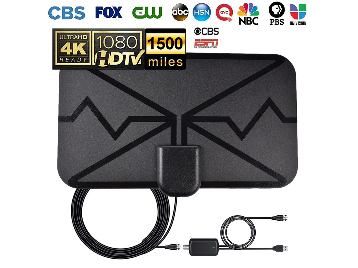 Aetheria antena Digital Hdtv Aerial Amplificada 1500 Milhas Sinal 4k Tv