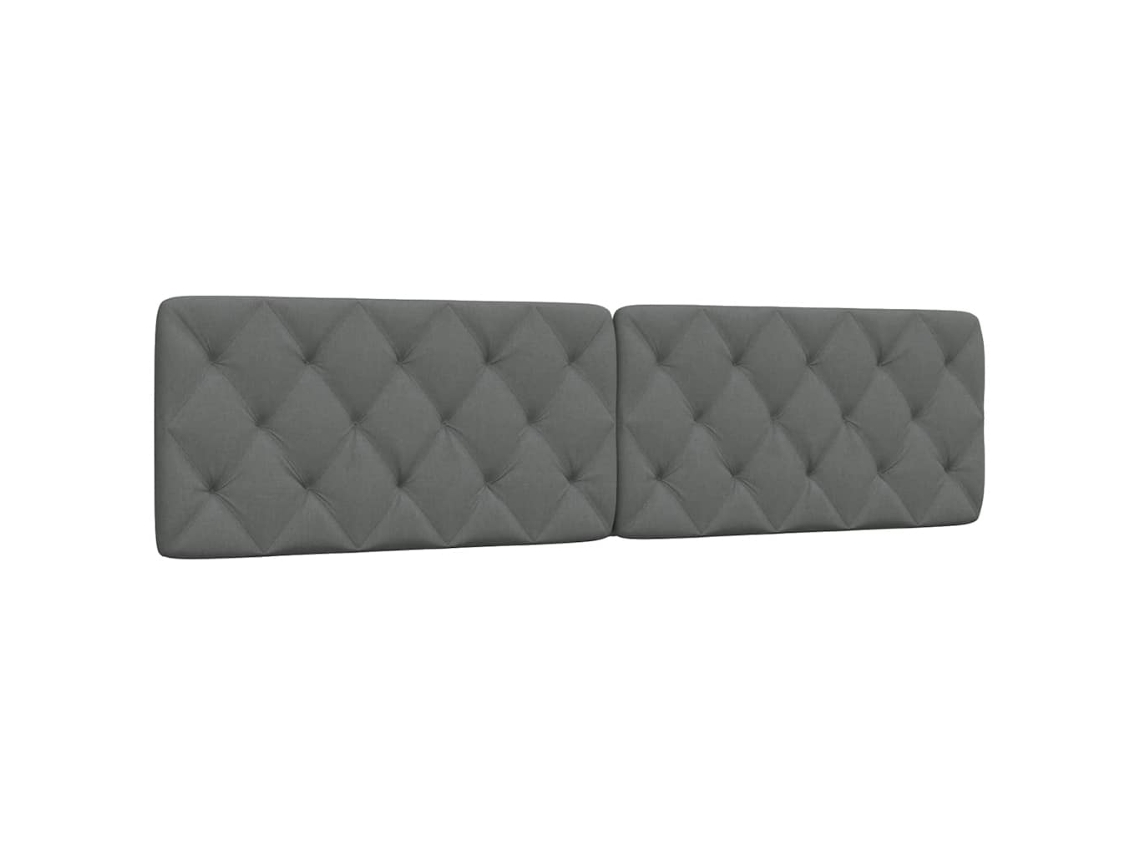 Vidaxl Almofadão De Cabeceira 200 Cm Tecido Cinzento-escuro