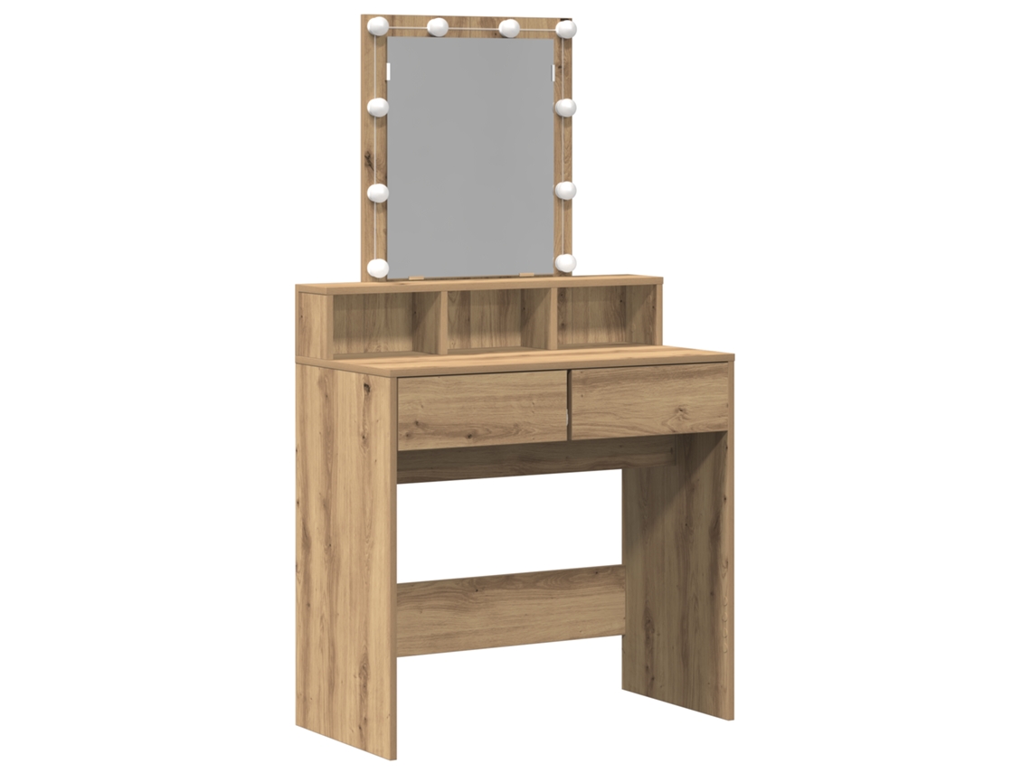 Conjunto 1 Vaidade Para Quarto Vidaxl Castanho Derivados De Madeira (80 X 41 X 144,5 Cm)
