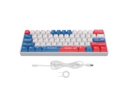 Teclado Mecânico Para Jogos Com 61 Teclas Rgb E Interruptores Azuis