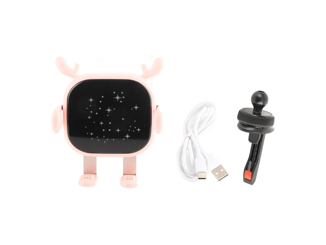 Carregador Sem Fio 15w Com Luz Ambiente Rosa