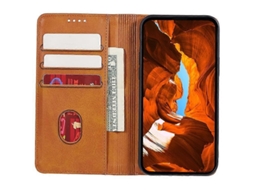Capa Tipo Carteira De Couro Com Fecho Magnético E Automático Para Iphone 16e