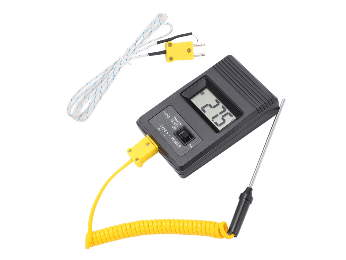 Termômetro Digital TM902C com Sonda Tipo K, LCD Alta Precisão 50°C a +300°C