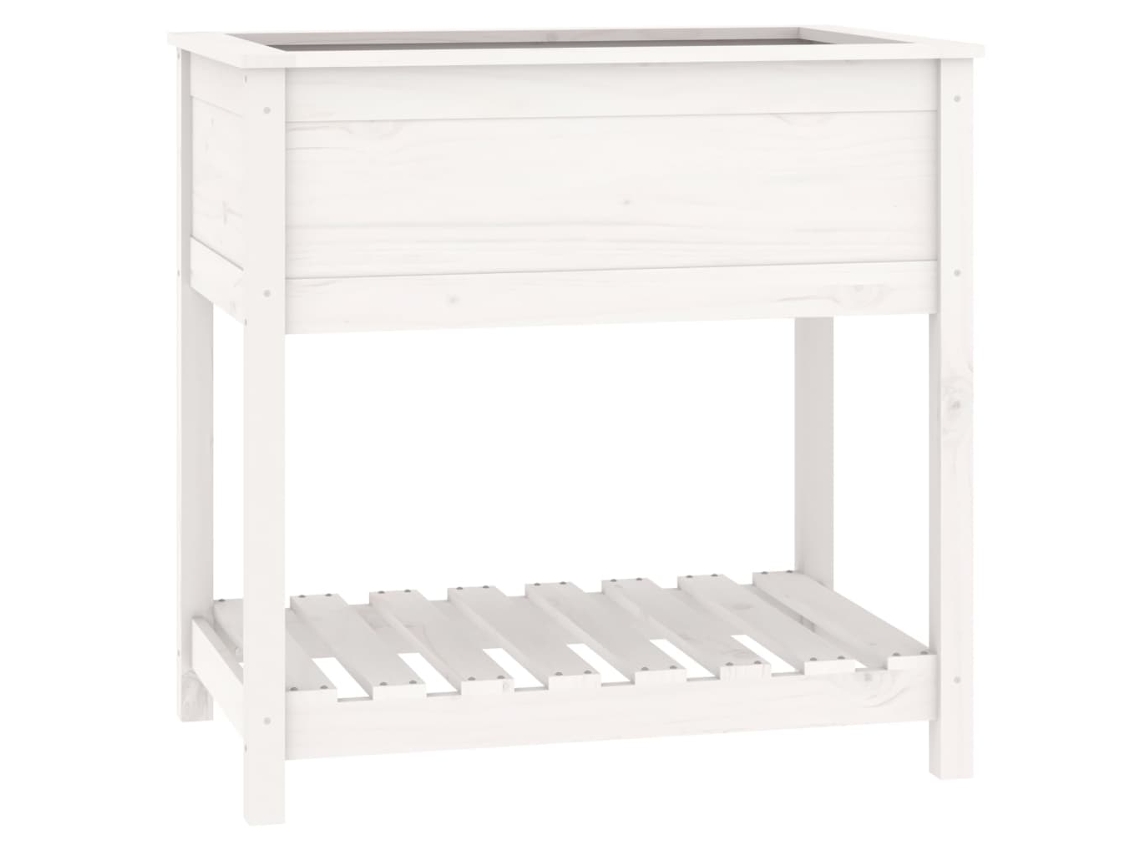 Planter, Planters Vidaxl Branco Madeira De Pinho (82.5 X 54 X 81 Cm)
