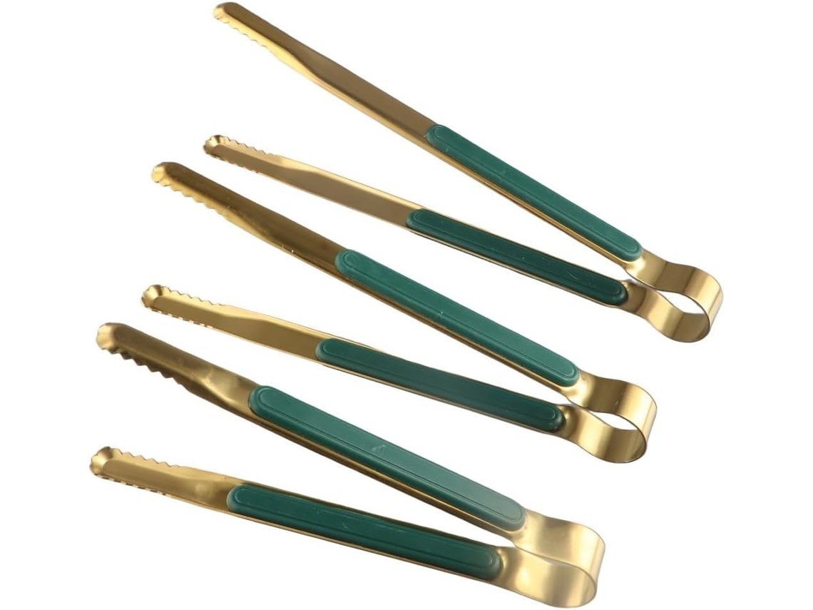 Conjunto De 3 Pinças Cozinha Leadigol Em Aço Inoxidável Para Churrasco, Bife, Pão E Outros Acessórios De Cozinha